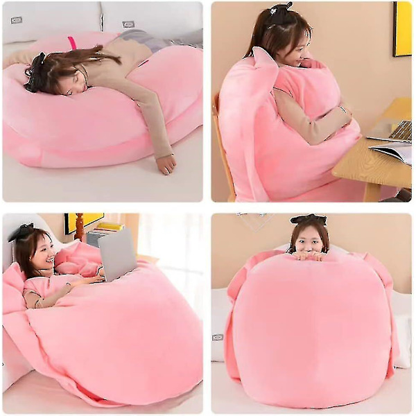 Otwoo Wearable Turtle Shell Pude Voksen-gigantisk skildpadde kostume Funny Dress Up Vægtet Turtle Plys, stor Turtle Body Pude pink*80cm