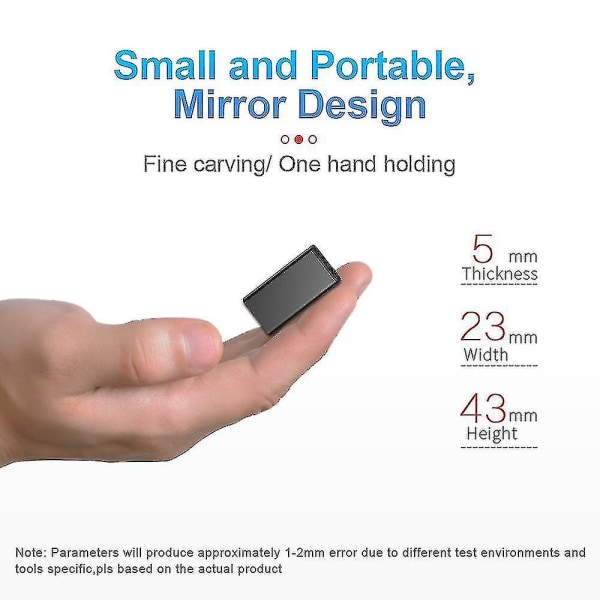 Ultratynd professionel lyd digital optager 32gb bærbar mini stemmeaktiveret diktafon Hd støjreducerende optagelse mp3-afspiller 8GB