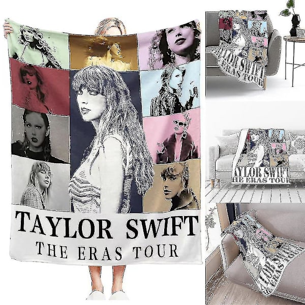 Taylor Swift The Eras Tour tæppe Blødt og varmt til soveværelse, sofa, festdekorationer Gave til fans Sk.. 70*100