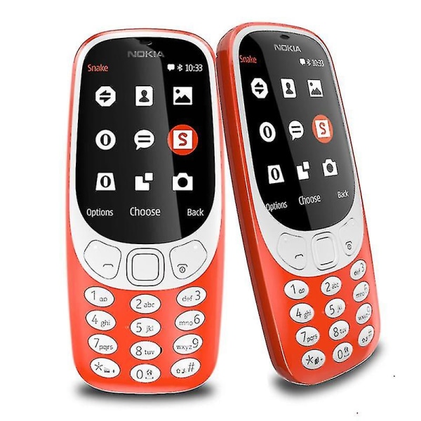Ny 3310 telefon - Ikke-intelligent bartelefon til seniorer med dobbelt sim, høje tegn 2,4 tommer grey