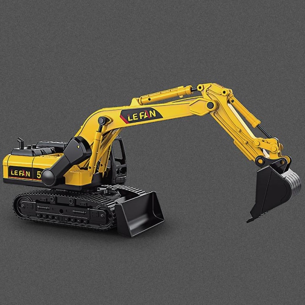 Legetøjsbil dreng Stor ingeniørkøretøjsgravemaskine Bulldozer Gripper Jordboremodel Manual Excavator