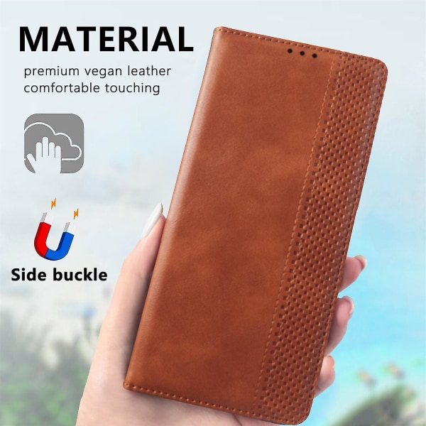 Kompatibel med Ulefone Armor 8 Case, Folio Cover Magnetic Wallet Læder Taske til Ulefone Armor 8 C1