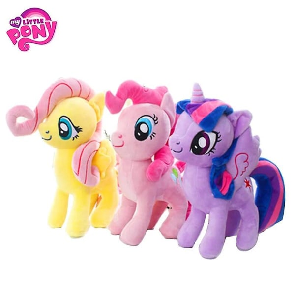 22- 40 cm My Little Pony Toy Fylld Plysch Pinkie Pie Rainbow Dash Film & Tv Unicorn Toys Vänskap är magic för tjejer Presenter Apple Jack 30cm