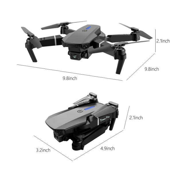 Drone med 1080P HD FPV kamera Fjernbetjening Legetøj Gaver til drenge piger med højde Hold hovedløs tilstand StarthastighedsjusteringNUO0247 Black