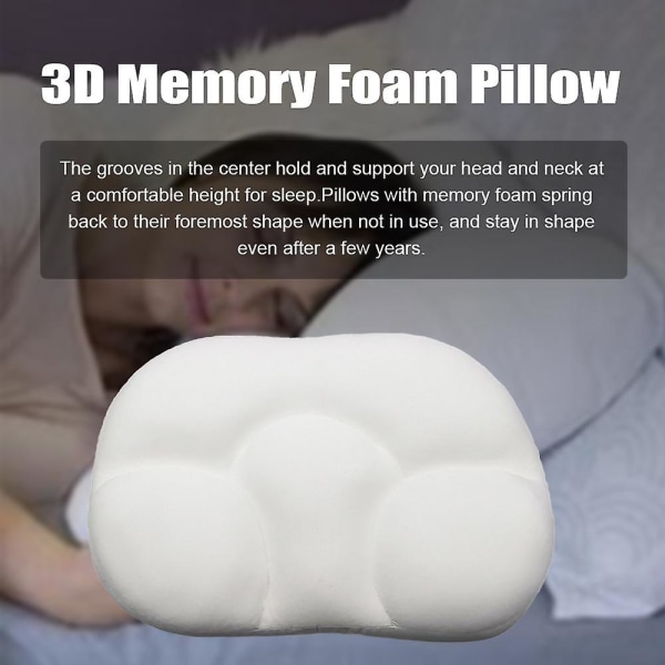 Well Sleep Kudde Andas Memory Foam All-Around Sovkudde Ergonomisk cervikal nackstödskudde white