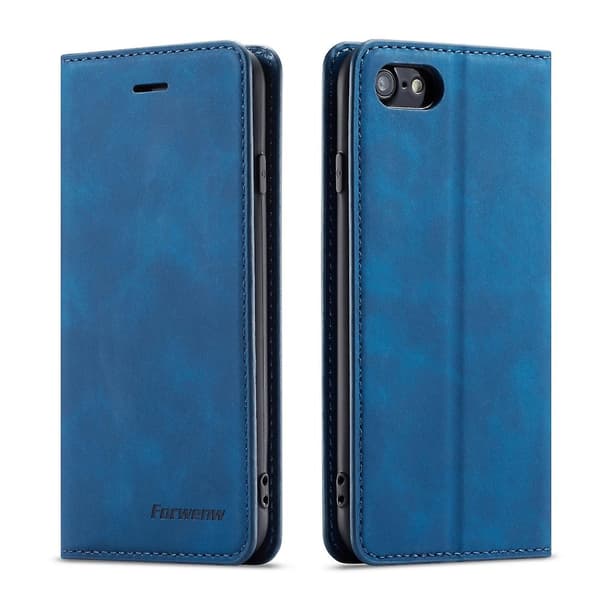 Forwenw Dream Series lædertaske til Iphone Se 2020 / 8 / 7 Blue