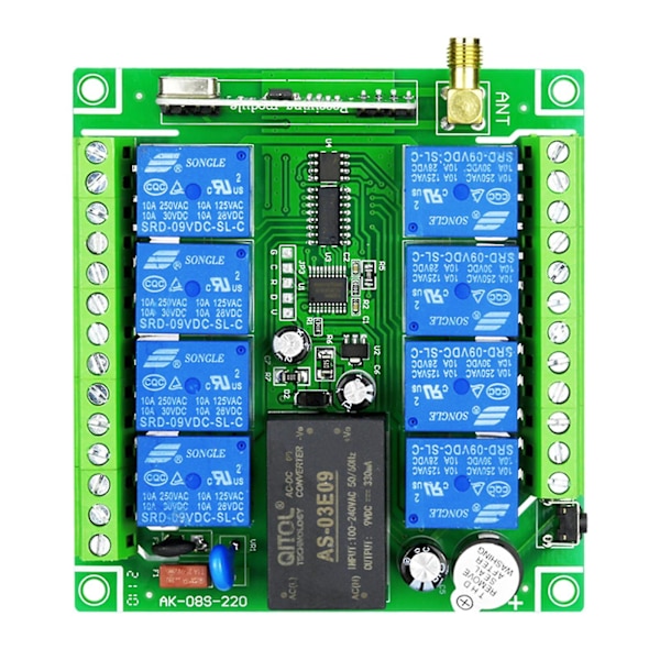 Industriel fjernbetjeningskontakter Radiostyring 8 kanaler Ac220v-380v 433MHz