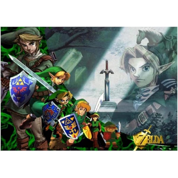 Træ puslespil 1000/500/300 brikker Anime The Legend Of Zelda Plakater Legetøj for voksne børn Dekompressionsspil,Voksne børn Børn Voksne elskere Træ 1000 piece