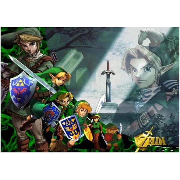 Træ puslespil 1000/500/300 brikker Anime The Legend Of Zelda Plakater Legetøj for voksne børn Dekompressionsspil,Voksne børn Børn Voksne elskere Træ 500 piece