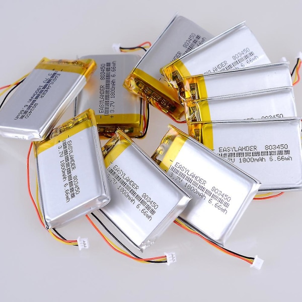 3,7v 1500mah 1,25 3p Lithium Lion Polymer Lipo Akku Yhteensopiva Bluetooth kaiuttimet Langattomat kuulokkeet Kuulokkeet Corsair Pro Rpg 803450  RYB