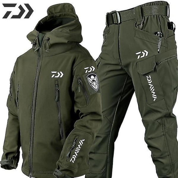 Herre taktisk vindtæt vandtæt jakke Special Forces Soft Shell fiskedragt Herre Army Combat Bukser Herre fiskejakker 3xL Suits 01