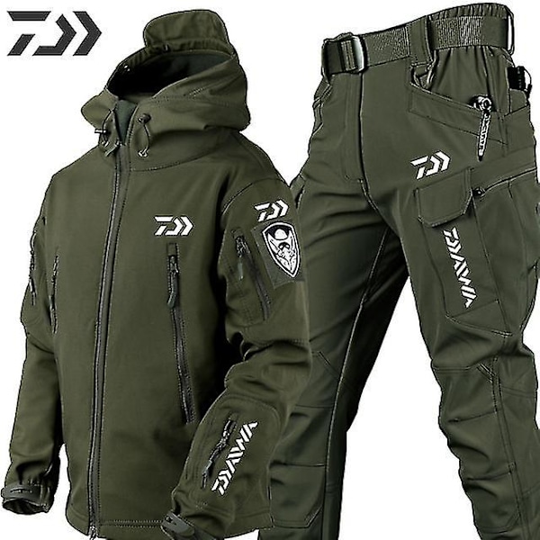 Herre taktisk vindtæt vandtæt jakke Special Forces Soft Shell fiskedragt Herre Army Combat Bukser Herre fiskejakker L Suits 01