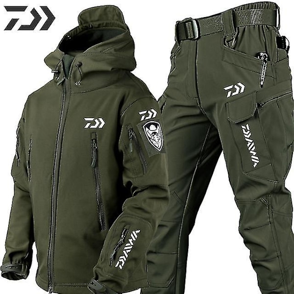 Miesten Tactical Tuulenpitävä Vedenpitävä Takki Special Forces Soft Shell -kalastuspuku Miesten armeijan taisteluhousut Miesten kalastustakit S Suits 01