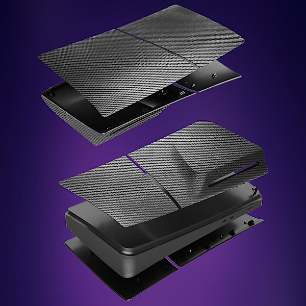 Ps5 Slim Cover Ps5 Slim Plader, Carbon Fiber Ps5 Slim frontplade, Adskilte støvtætte sidepaneler Shell kompatibel med Playstation 5 Slim For PS5 Slim Disc