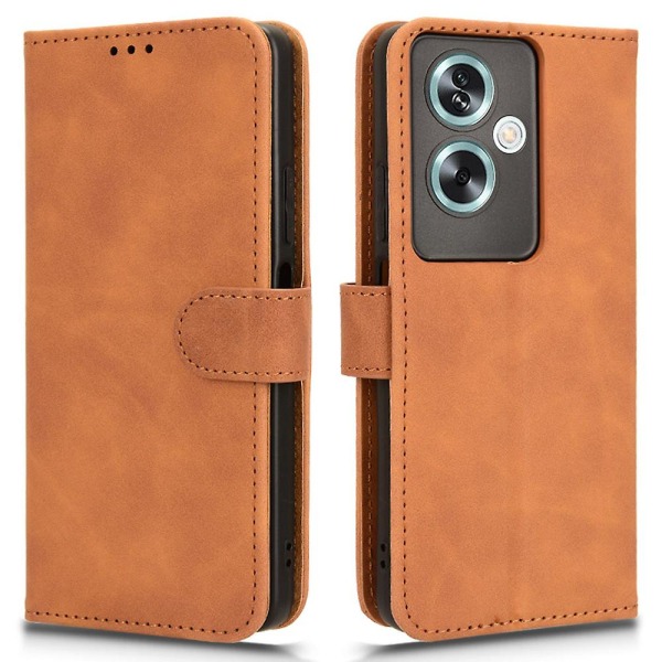 Til Oppo A79 5g / A2 5g Case Stand Wallet Phone Lædercover Brown