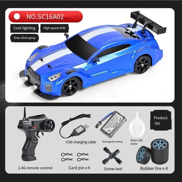 Ae86 1/16 Rc Drift Car High Speed ​​Remote Control Drift Car för barn och vuxna, 100 % ny GTR