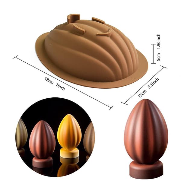 Påskägg Choklad Molds, Half Sphere Form, 3d Easter Egg Molds Molds För påskdekorationer, Mousse Ca