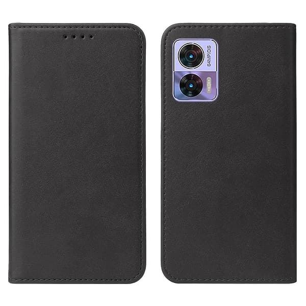 För Motorola Edge 30 Neo Phone case med magnetstängning Black