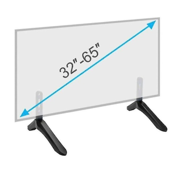 Universal tv-stativ basemonteret metal tv-beslag bordholder til 32-65 tommer tv