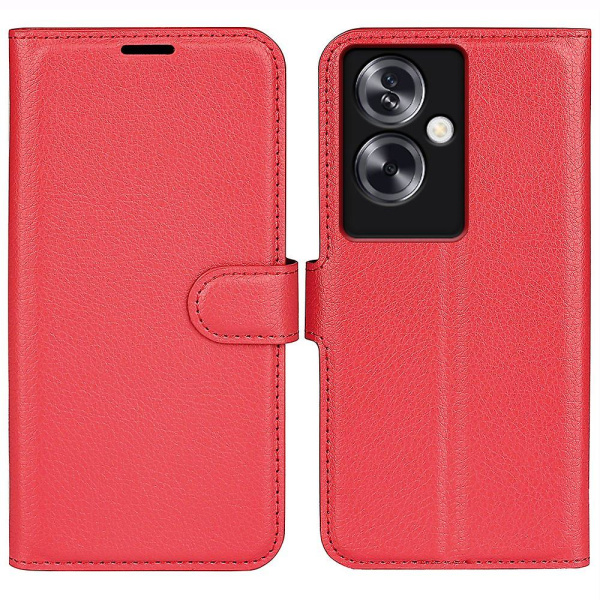 Til Oppo A79 5G etui Magnetic Litchi Texture Mobiltelefoncover med pung og stativ Red Style D Oppo A79 5G