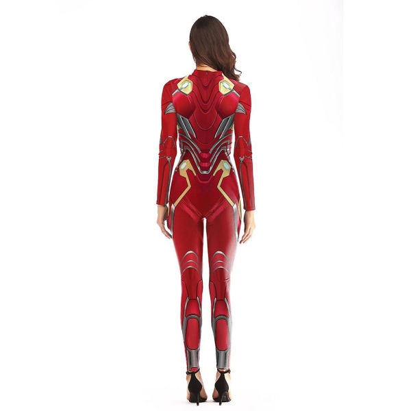 Carnival Cosplay Iron Man -asu Naisten Fancy Mekko Halloween Puku Haalari Body Avengers Puku S