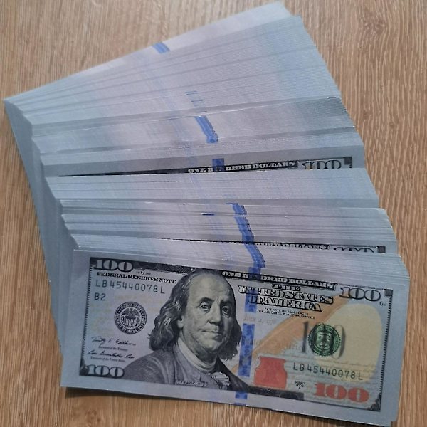 300 kpl Prop Money Dollars Replica Dollar Seteli Fake Play Money Matkamuisto Seteli Teeskentele Dollarin Seteleitä 500PCS