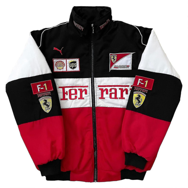 Mænd Racing Jakke Med Rød Sort Broderi,jakke Suit F1 Team Racing Cool Jakke M