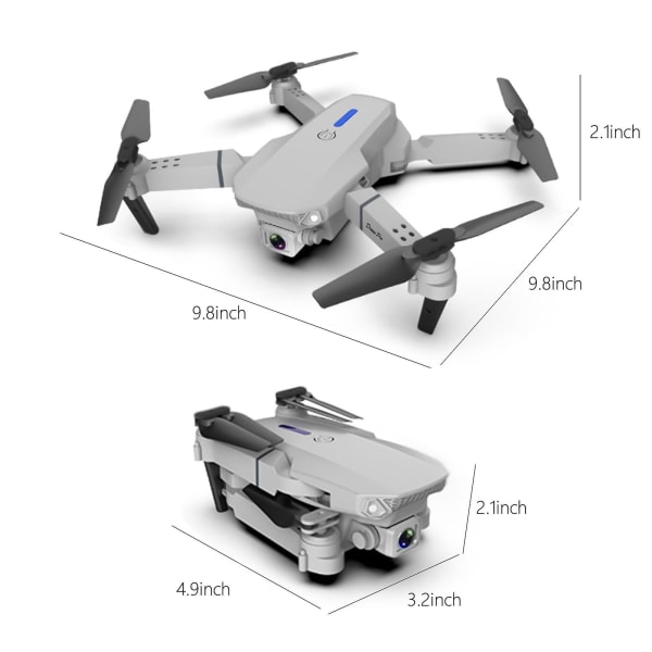 Drone med 1080P HD FPV-kamera Fjärrkontrollleksaker Presenter för pojkar Flickor med höjdhållning huvudlöst läge StarthastighetsjusteringNUO0247 White
