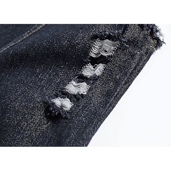 2023 nya män mode ärmlös jacka väst väst jeans Weskit Cowboy väst Tw Black 4XL