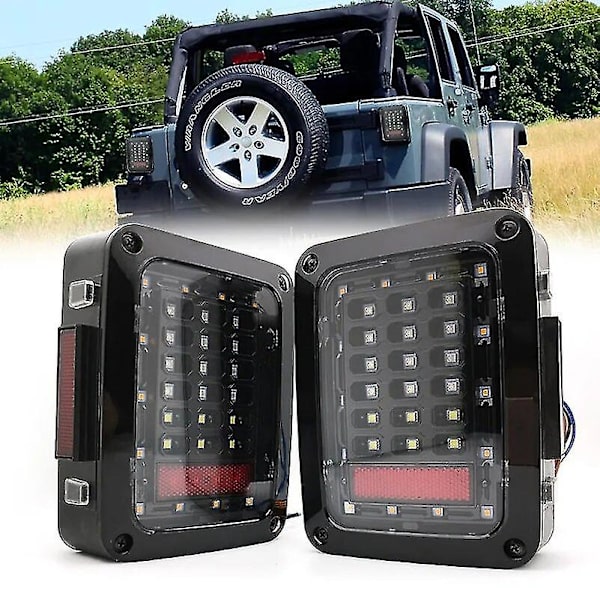 2st Led Bakljus Bakljus Bakre Stötfångarljus Parkering Back Up Back-up Bakljus Bakljus Bakljus för Jeep Wrangler Jk 2007~2016. USA Version 1 pair  Clear lens