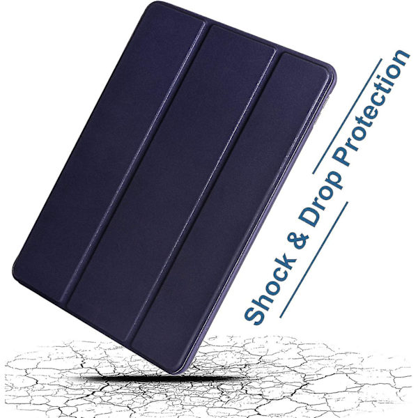 Ipad Air 4 Case 10,9 tum med pennhållare, automatisk väckning/sömn Blue