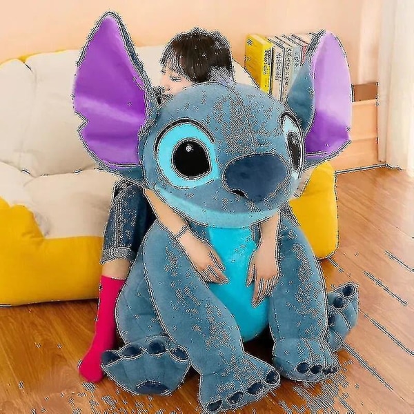 2024 Giant storlek Lilo Stitch Plyschleksak Tecknad Kawaii Djurpar Sovkudde Mjukmaterial Leksak för barn Present Stitch 45cm