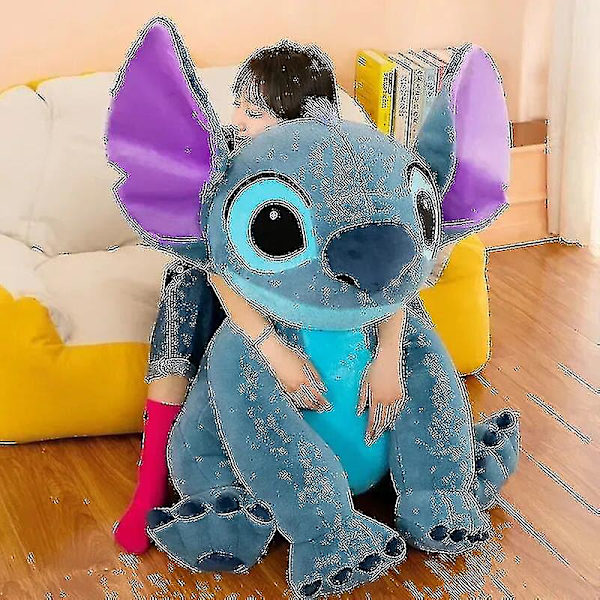 2024 Giant storlek Lilo Stitch Plyschleksak Tecknad Kawaii Djurpar Sovkudde Mjukmaterial Leksak för barn Present Stitch 60cm