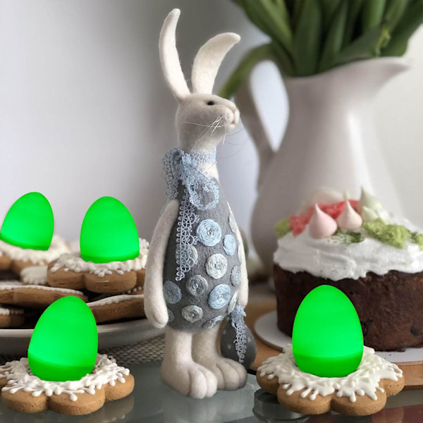 12 påskljusprydnader påskhängande ägg påskgransprydnader för påskdekor eierfarben ostern GN