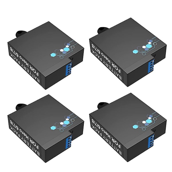 1800 mah batterier kompatibelt Gopro batteri, usb nøjagtig opladning display oplader kompatibel Gopro Hero 8/7/6/5 sort kamera Gopro tilbehør 4batteries