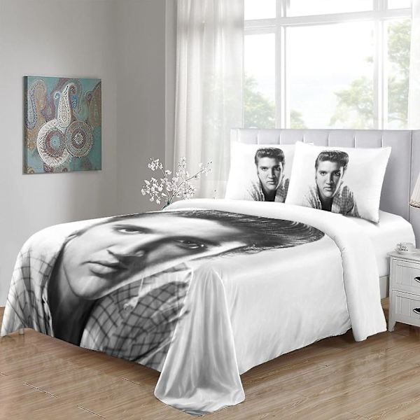 Elvis Presley Star cover, D printed R&B cover vuodevaatteet set, mikrokuitu, kaksoisvetoketju 135*200 CM Double200x200cm
