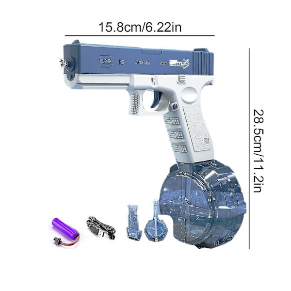 2023 nya elektriska vattenpistoler för vuxna barn, kraftfull automatisk vattenpistol, vattenblåsare skytte utomhus strand poolleksaker Electric Operated E