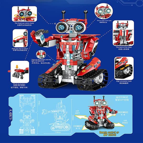 Styrerobot | Building Block Robot Technic | Building Block Rc Robot - Blokke - No box No Paper inst