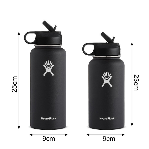946ml/1180ml Vesilasieristetty Vuodonkestävä ruostumaton teräs Liukumaton Tukeva imuripullo Matkatarvikkeet Kaesi Black L