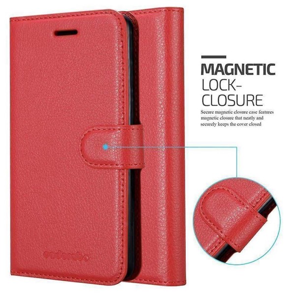 Huawei P30 LITE Handy Hülle Cover Case - mit Kartenfächer und Standfunctionn CARMINE RED P30 LITE