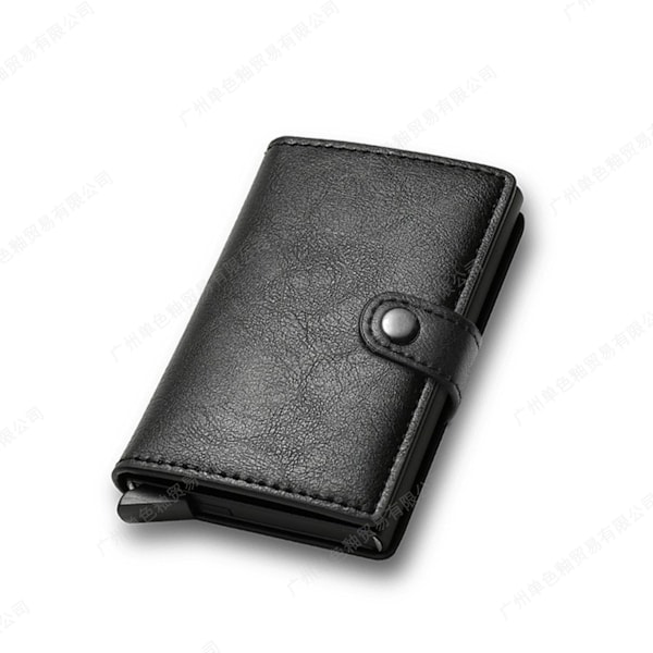 Sort RFID NFC Beskyttelses Tegnebog Kort Holder 5 stk. Kort (Ægte Læder) Sort