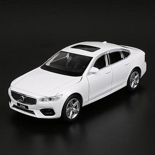 Volvo bilmodel i S90-legering, diecasts og legetøjskøretøjer, Metal Sound Light Collection, Børnegave, 1:32 White