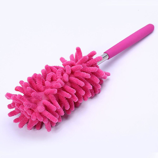 Teleskooppinen mikrokuituliina, pidennettävä puhdistuskoti, pölykahva Hot Pink