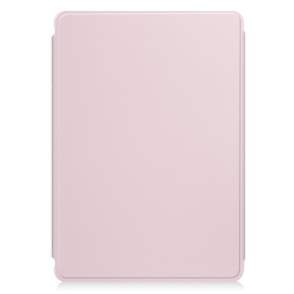 För Samsung Galaxy Tab A9+ 360 Rotation Transparent Smart case med tangentbord Pink