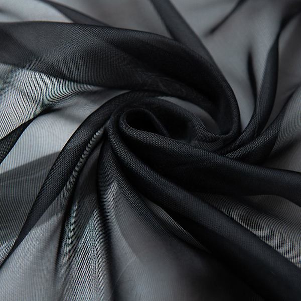 Gardin Tyl Dør Vindue Gardin Drape Panel Gennemsigtigt tørklæde Valancer Moderne soveværelse Stue Gardiner Black