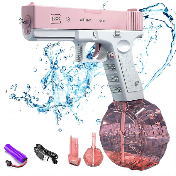2023 nya elektriska vattenpistoler för vuxna barn, kraftfull automatisk vattenpistol, vattenblåsare skytte utomhus strand poolleksaker Electric Operated F