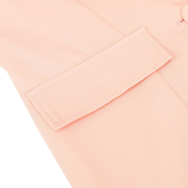 Yynuda 2-delt Slim Fit ensfarvet forretningsdragt til kvinder (blazer+bukser) Light Pink M