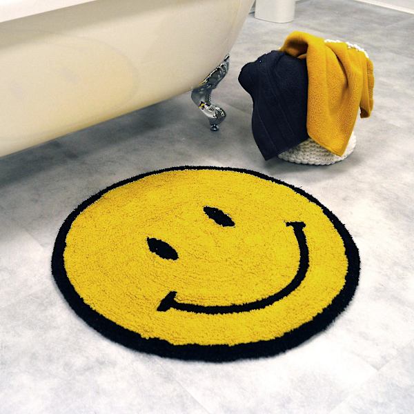 Smiley dobbeltsidet bademåtte