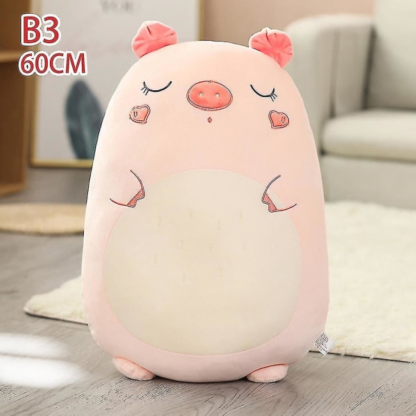 Squish Supermjuk plyschleksak Djur Kawaii Unicorm Dinosaurie Lejon Mjuk stor kudde Pig 60CM