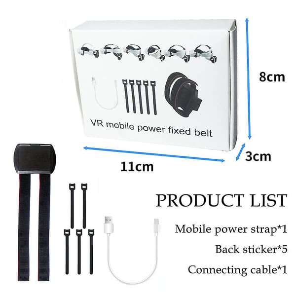 Komfort hovedstroptilbehør Batteriholderstrop til META Quest 3 As shown